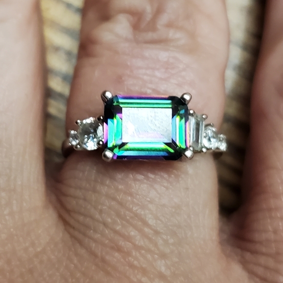STERLING MYSTIC TOPAZ RING